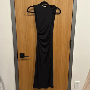 H&M Black Asymmetrical Sexy Elegant Dress 🖤 XS with Rope shoulder accent.